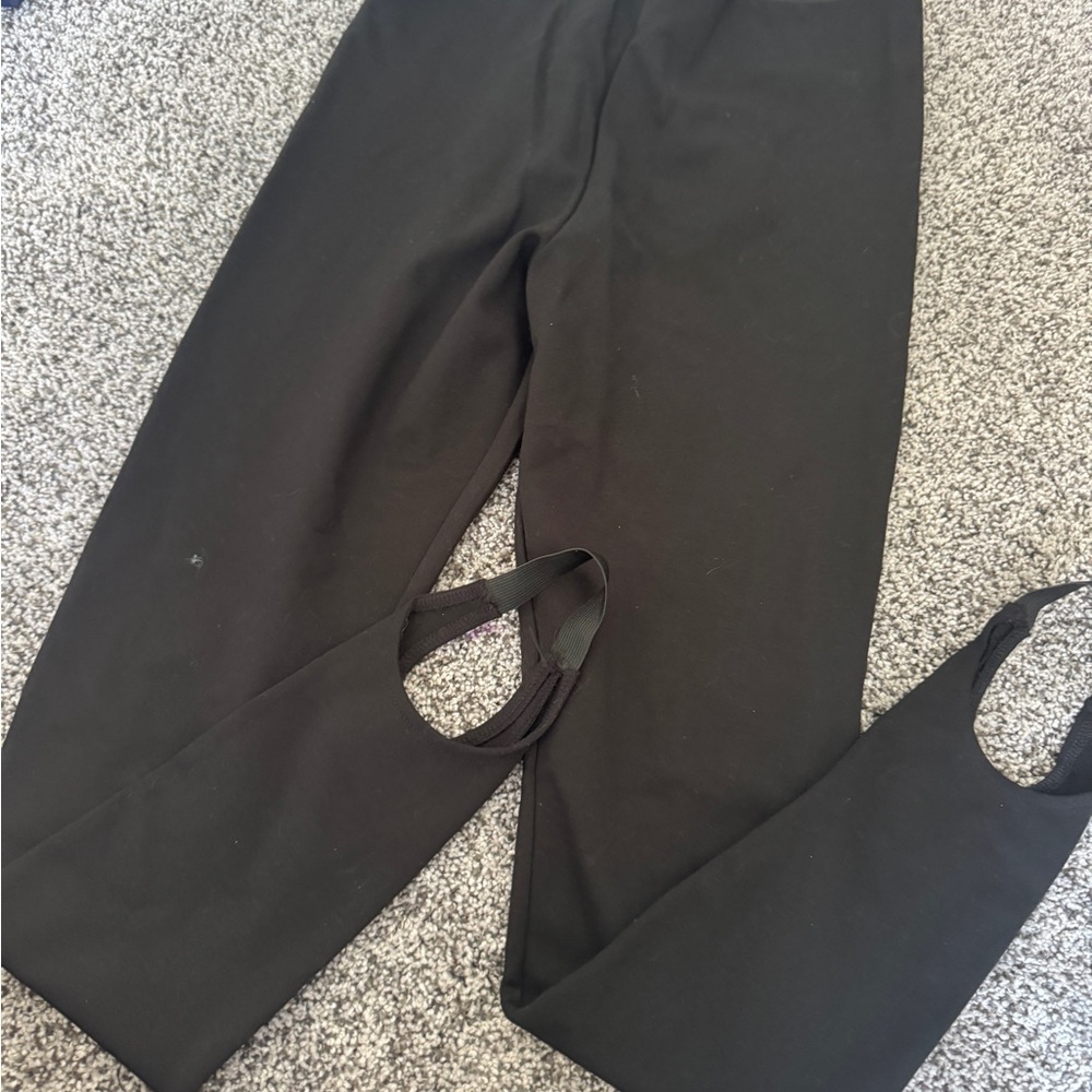 Mango Black Women's Stirrup Pants leggings